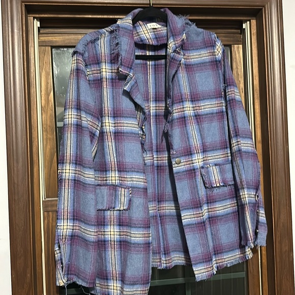 Shackett plaid with raw edge - Picture 1 of 3